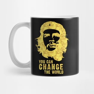 Che Guevara Portrait THE REBEL You Can CHANGE The WORLD Quote Mug